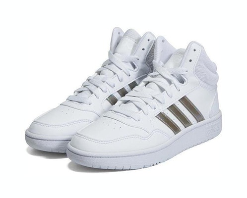 (Preschool) adidas Hoops Mid 3.0 'White Silver' HP2662 Lookbook (Preschool) adidas Hoops Mid 3.0 'White Silver' HP2662