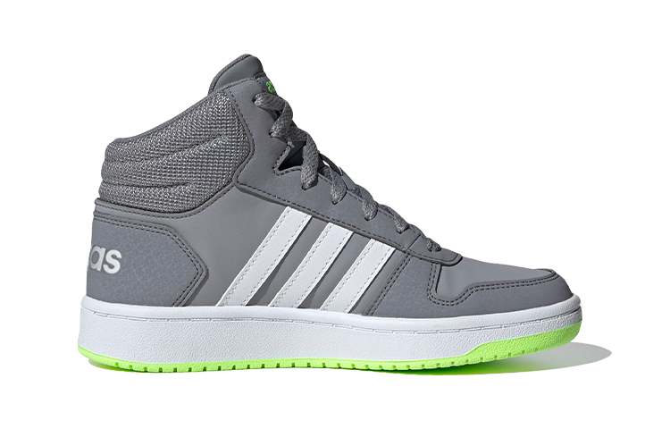 (TD) adidas neo adidas Hoops 2.0 Mid 'Grey White Green' 圖 2