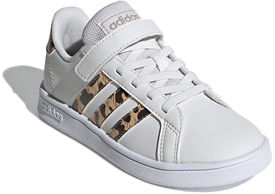 (Preschool) adidas neo Grand Court 'White Leopard' FZ3516 Lookbook (Preschool) adidas neo Grand Court 'White Leopard' FZ3516
