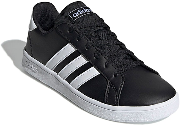 (Youth) adidas neo Grand Court K 'Black White' EF0102 Lookbook (Youth) adidas neo Grand Court K 'Black White' EF0102