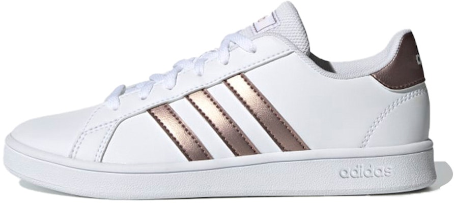 兒童 adidas neo GRAND COURT K 復古休閒 低筒 滑板鞋 白棕 Buy 兒童 adidas neo GRAND COURT K 復古休閒 低筒 滑板鞋 白棕
