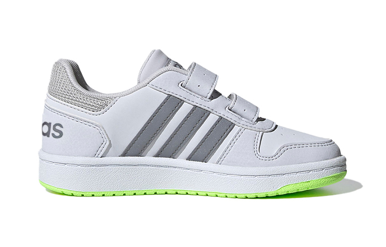 (PS) adidas neo Hoops 2.0 K 'White Gray Green' 圖 2