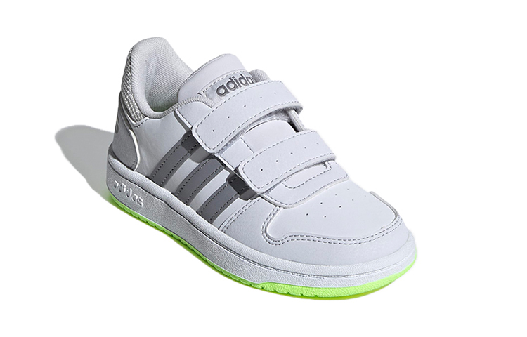 (PS) adidas neo Hoops 2.0 K 'White Gray Green' 圖 3