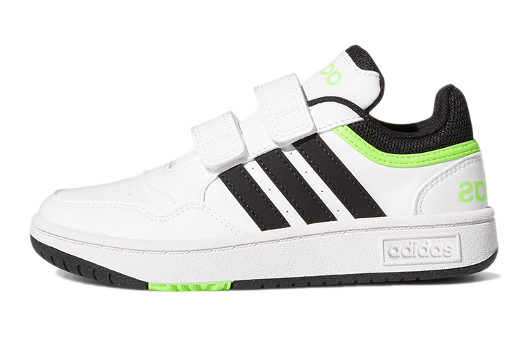 (PS) adidas neo Hoops K 'White Black Velcro'
