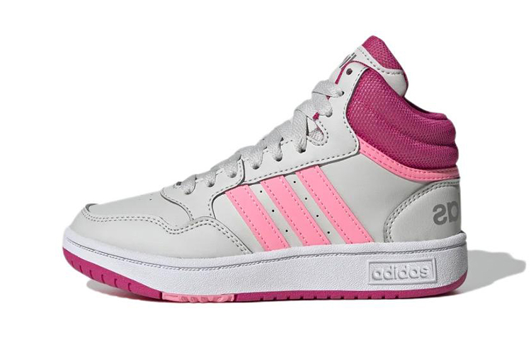 Buy (Preschool) adidas neo Hoops Mid K 'Grey Pink' GZ1929