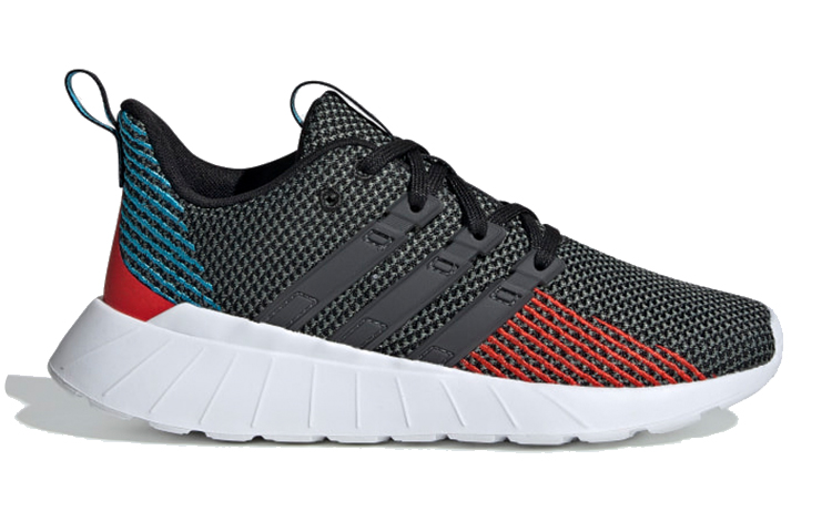 (Youth) adidas neo Questar Flow K 'Black Blue Red' 圖 2