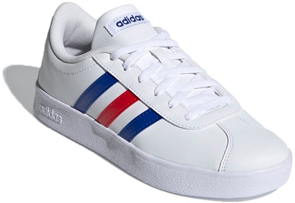 (Youth) adidas neo Vl Court 2.0 K 'White Blue Red' FY7170 Lookbook (Youth) adidas neo Vl Court 2.0 K 'White Blue Red' FY7170