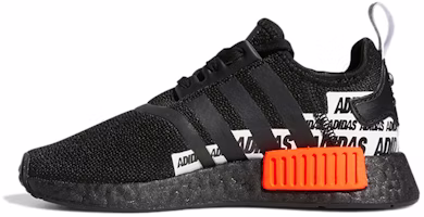 (Youth) adidas NMD_R1 J 'Wordmark Heel Stripe - Black Solar Red' GX2554