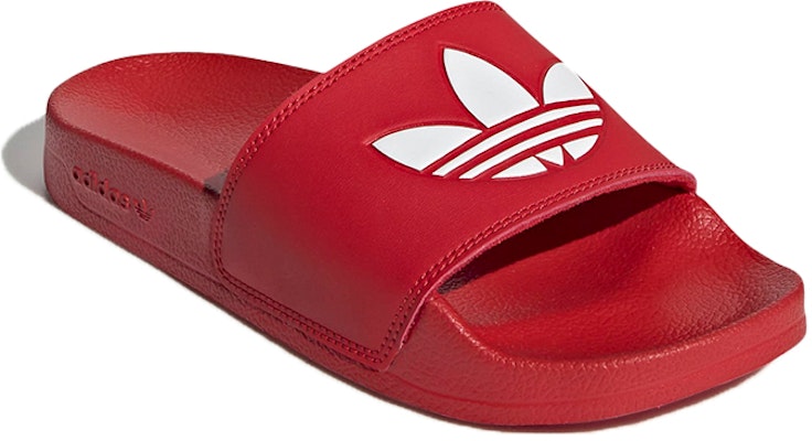 (Preschool) adidas originals Adilette Lite J Red Slippers FU9179 Lookbook (Preschool) adidas originals Adilette Lite J Red Slippers FU9179