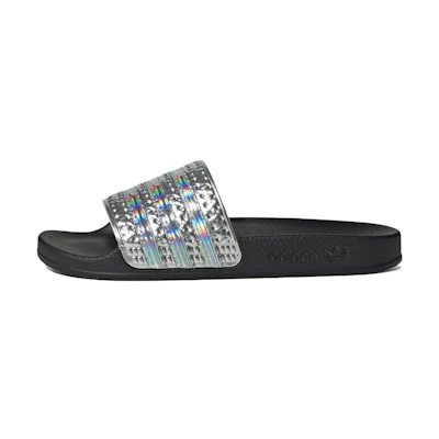 (PS) adidas Adilette Slides Core Silver Metallic 'Black'