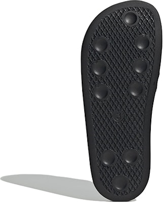 (Preschool) adidas Adilette Slides Core Silver Metallic 'Black' IG7475 Details for (Preschool) adidas Adilette Slides Core Silver Metallic 'Black' IG7475