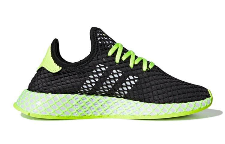 (Youth) adidas originals Deerupt RNNR J 'Black Yellow White' 圖 2