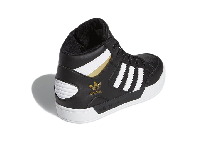 Shop 中童 adidas originals Drop Step 360 C 抗磨損 高筒 兒童板鞋 黑金