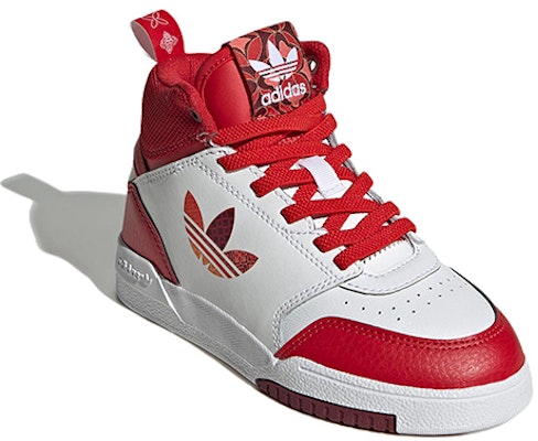 中童 adidas originals Drop Step C 防滑耐磨 高筒 兒童板鞋 白紅金 Lookbook 中童 adidas originals Drop Step C 防滑耐磨 高筒 兒童板鞋 白紅金