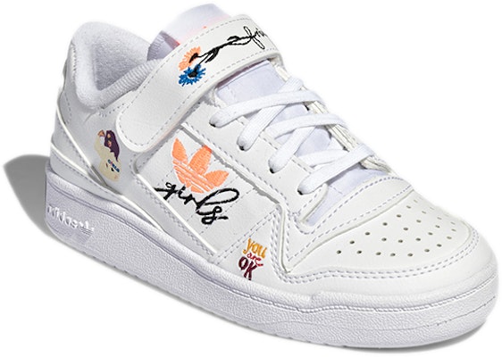 (PS) adidas FORUM Low C 'Putih Kartun' H01454 Lookbook (PS) adidas FORUM Low C 'Putih Kartun' H01454