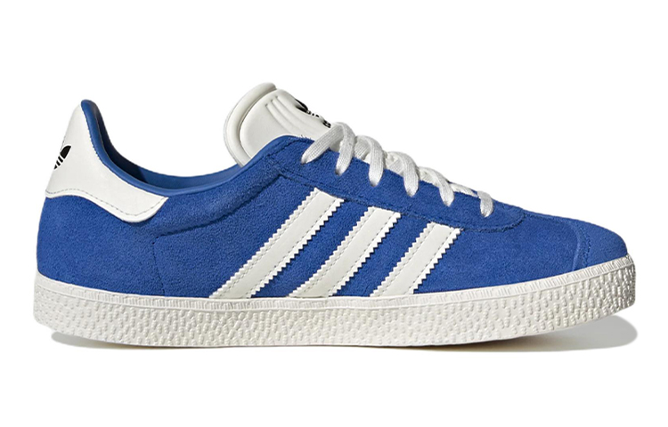 Order 大童 adidas originals Gazelle J 舒適 耐磨 低幫 兒童板鞋 藍白