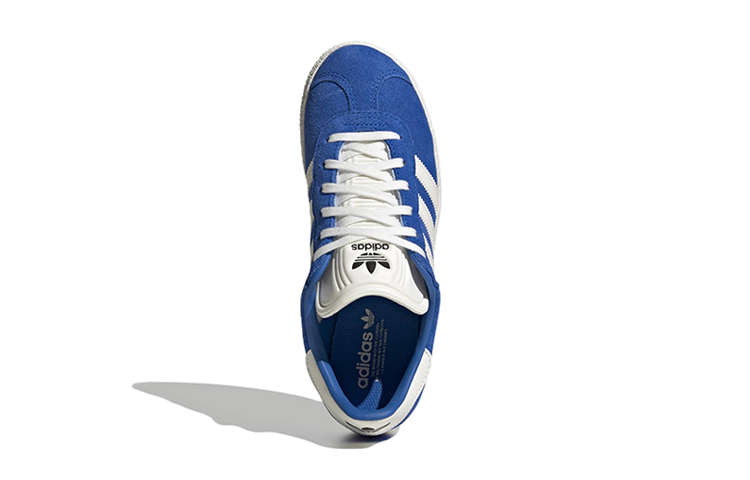 Purchase 大童 adidas originals Gazelle J 舒適 耐磨 低幫 兒童板鞋 藍白