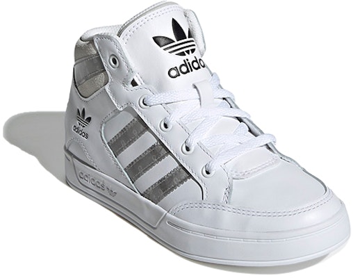 中童 adidas originals Hardcourt HI 舒適休閒 耐磨 高筒 兒童運動板鞋 白色 Lookbook 中童 adidas originals Hardcourt HI 舒適休閒 耐磨 高筒 兒童運動板鞋 白色