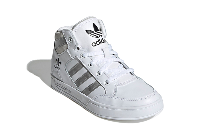 Lookbook 中童 adidas originals Hardcourt HI 舒適休閒 耐磨 高筒 兒童運動板鞋 白色