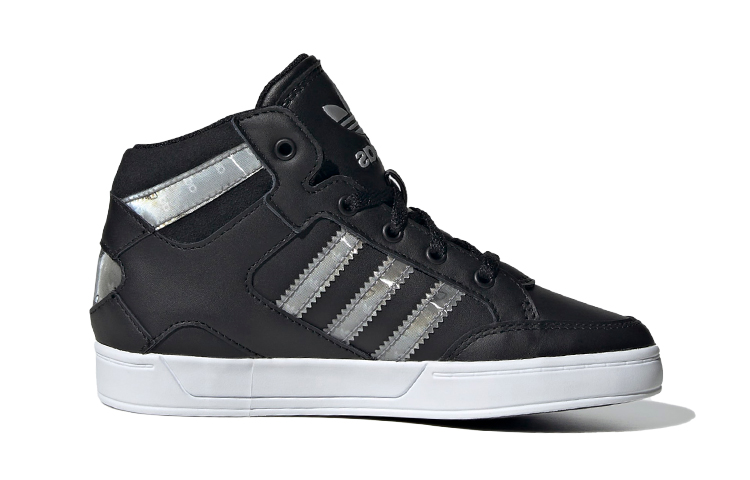 Order 中童 adidas Originals Hardcourt HI 舒適休閒 耐磨 高幫 兒童板鞋 黑色