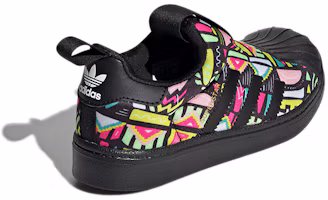 Shop 兒童 adidas originals Superstar 360 C 滑板鞋 黑黃