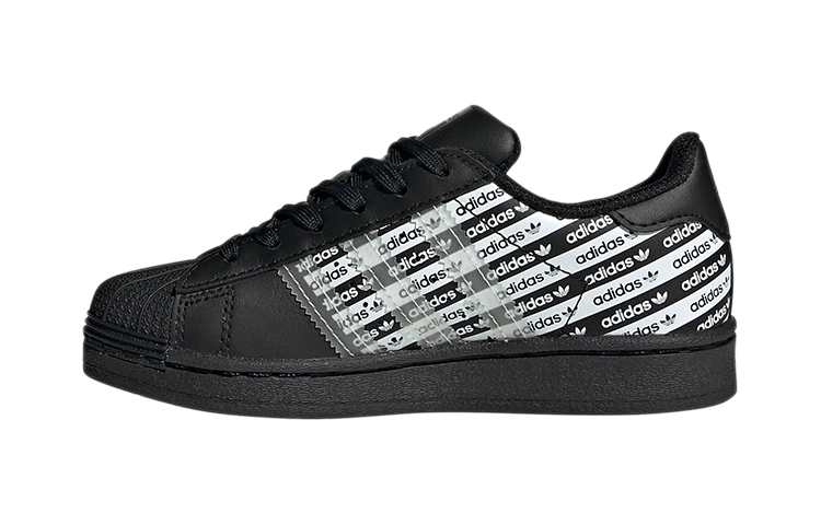 (PS) adidas Originals Superstar 'Carbon Black Logo Print'