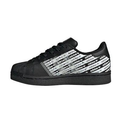 (PS) adidas Originals Superstar 'Carbon Black Logo Print'