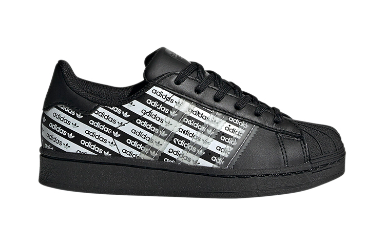 (PS) adidas Originals Superstar 'Carbon Black Logo Print' 圖 2