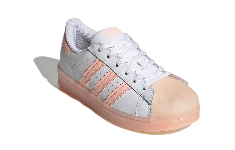 Lookbook 中童 adidas originals Superstar 低筒 兒童運動鞋 粉白