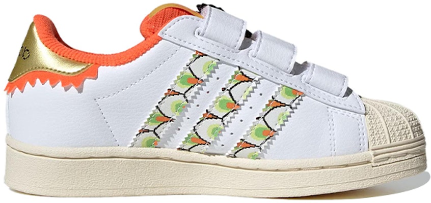 中童 adidas originals Superstar 防滑防踢 低筒 兒童板鞋 白橙色 Order 中童 adidas originals Superstar 防滑防踢 低筒 兒童板鞋 白橙色