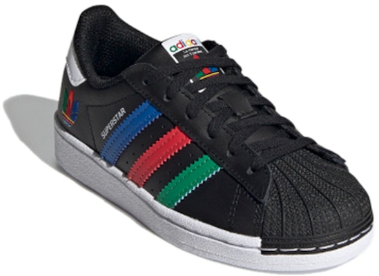 中童 adidas originals Superstar C 低筒 兒童板鞋 黑白紅 Lookbook 中童 adidas originals Superstar C 低筒 兒童板鞋 黑白紅