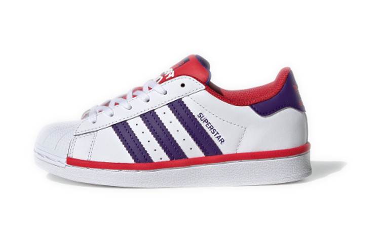 (Preschool) adidas originals Superstar C 'White Purple Red' FV3664