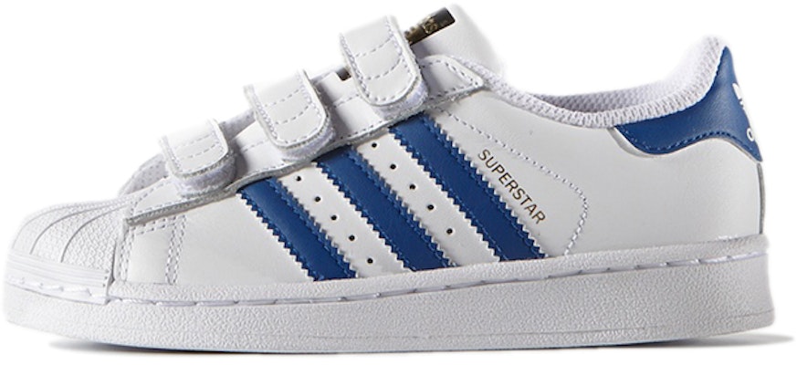 中童 adidas originals Superstar 魔術貼休閒 防滑耐磨輕便 低筒 兒童板鞋 白藍 Buy 中童 adidas originals Superstar 魔術貼休閒 防滑耐磨輕便 低筒 兒童板鞋 白藍