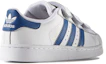 Order 中童 adidas originals Superstar 魔術貼休閒 防滑耐磨輕便 低筒 兒童板鞋 白藍