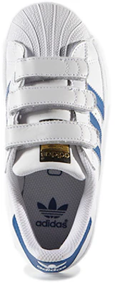 中童 adidas originals Superstar 魔術貼休閒 防滑耐磨輕便 低筒 兒童板鞋 白藍 Lookbook 中童 adidas originals Superstar 魔術貼休閒 防滑耐磨輕便 低筒 兒童板鞋 白藍