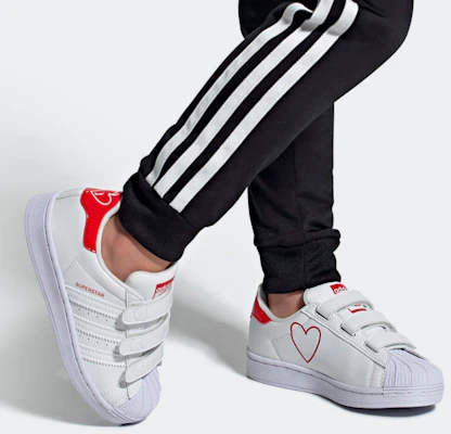 (PS) adidas Originals Superstar Cf C 'Putih Merah' FX7170 Sizing (PS) adidas Originals Superstar Cf C 'Putih Merah' FX7170