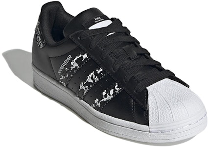 大童 adidas originals Superstar J 耐磨防滑 低筒 兒童板鞋 黑白 Lookbook 大童 adidas originals Superstar J 耐磨防滑 低筒 兒童板鞋 黑白