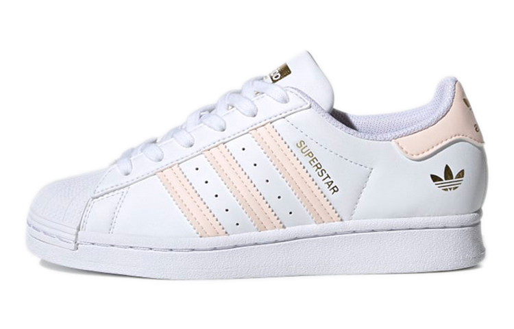 (Youth) adidas originals Superstar J Sneakers White/Pink/Gold