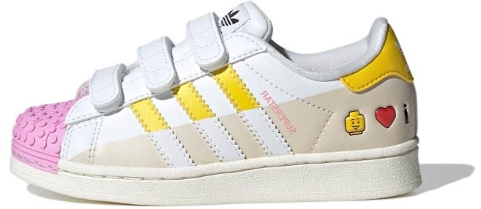 (PS) 레고 X 아디다스 오리지널 슈퍼스타 찍찍이 '화이트 핑크' IF2910 Buy (PS) 레고 X 아디다스 오리지널 슈퍼스타 찍찍이 '화이트 핑크' IF2910