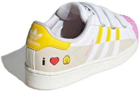 (PS) 레고 X 아디다스 오리지널 슈퍼스타 찍찍이 '화이트 핑크' IF2910 Shop (PS) 레고 X 아디다스 오리지널 슈퍼스타 찍찍이 '화이트 핑크' IF2910