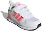 Lookbook 中童 adidas originals ZX 700 HD 防滑 低筒 兒童跑步鞋 白紅