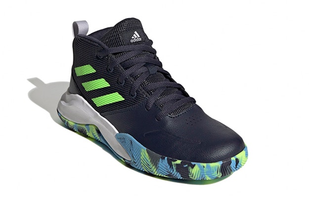(Preschool) adidas Own The Game Wide 'Legend Ink Signal Green' FW4566 Lookbook (Preschool) adidas Own The Game Wide 'Legend Ink Signal Green' FW4566