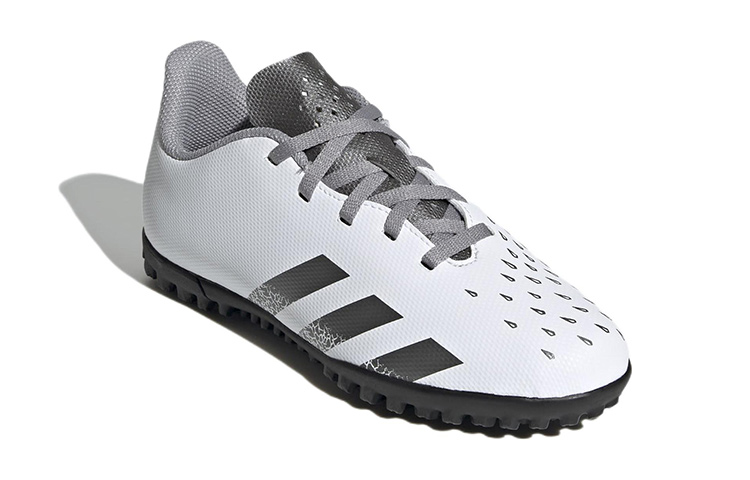 Lookbook 兒童 adidas Predator Freak.4 合成草地 防滑輕便耐磨 足球鞋 白黑