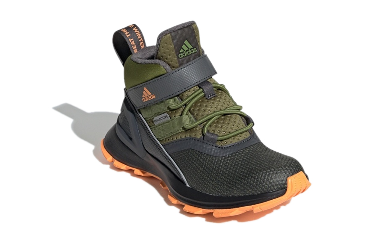 Lookbook 兒童 adidas Rapida Run Atr Btw El K 中幫 兒童跑步鞋 軍綠