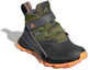 Lookbook 兒童 adidas Rapida Run Atr Btw El K 中幫 兒童跑步鞋 軍綠