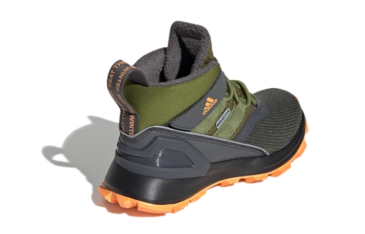Shop 兒童 adidas Rapida Run Atr Btw El K 中幫 兒童跑步鞋 軍綠