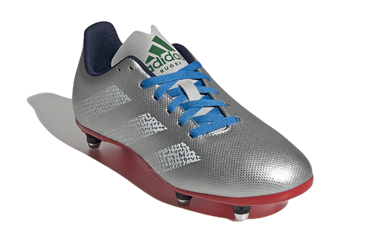 Lookbook 兒童 adidas Rugby SG 靴子 舒適耐磨橄欖球鞋 銀灰色