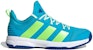 (PS) adidas Stabil Indoor K Kasut Biru/Hijau FU8402