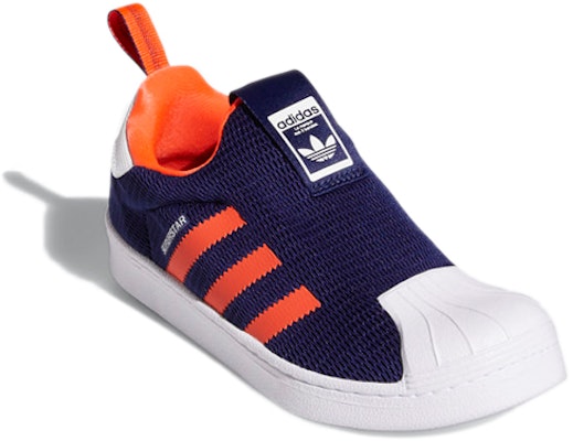 中童 adidas originals Superstar 360 休閒 防滑耐磨 低筒 兒童板鞋 藍橙 Lookbook 中童 adidas originals Superstar 360 休閒 防滑耐磨 低筒 兒童板鞋 藍橙