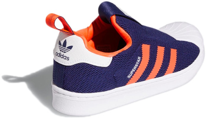 中童 adidas originals Superstar 360 休閒 防滑耐磨 低筒 兒童板鞋 藍橙 Shop 中童 adidas originals Superstar 360 休閒 防滑耐磨 低筒 兒童板鞋 藍橙